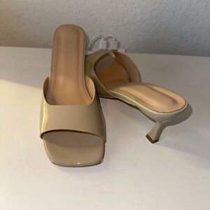 Elegant Beige Women's High-Heel Sandals